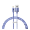 Untitled design (18) Baseus Crystal Shine Cable USB Lightning 2.4A 1.2m Blue