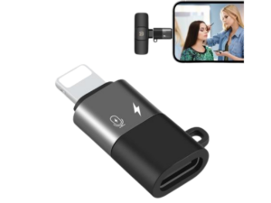 Puluz USB-C / Type-C to 8 Pin OTG Adapter (Black)