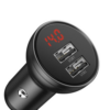 Baseus Digital Display Dual USB 4.8A Car Charger 2m
