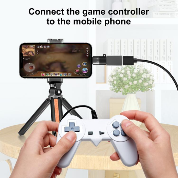 download - 2026-08-03T171115.877 Puluz USB-C / Type-C to 8 Pin OTG Adapter (Black)