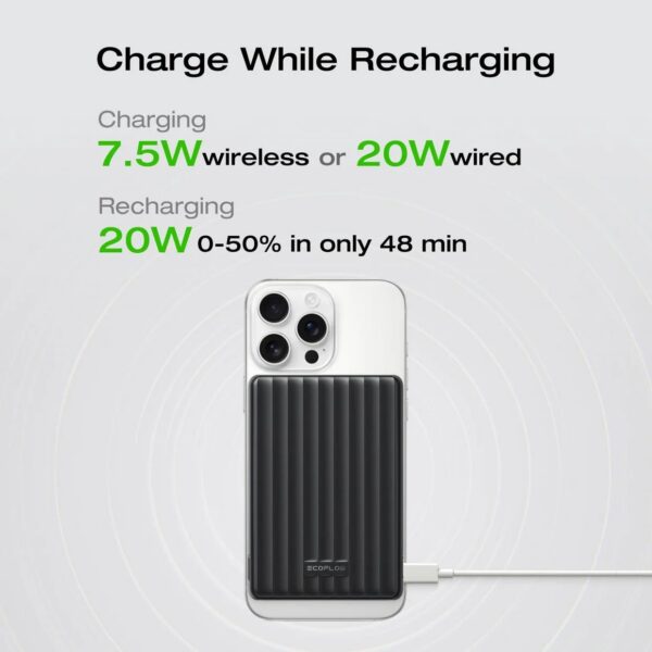 ecoflow-ecoflow-rapid-mag-power-bank-5-000mah-7-5w-magnetic-charging-rapid-mag-1208932557 EcoFlow Power Bank USB 5000MAH Rapid Mag Black