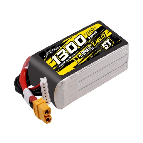 Tattu R-Line Version 6.0 1300mAh 22.2V 160C 6S Lipo Battery with XT60 Plug [ST]