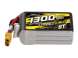 Tattu R-Line Version 6.0 1300mAh 22.2V 160C 6S Lipo Battery with XT60 Plug [ST]
