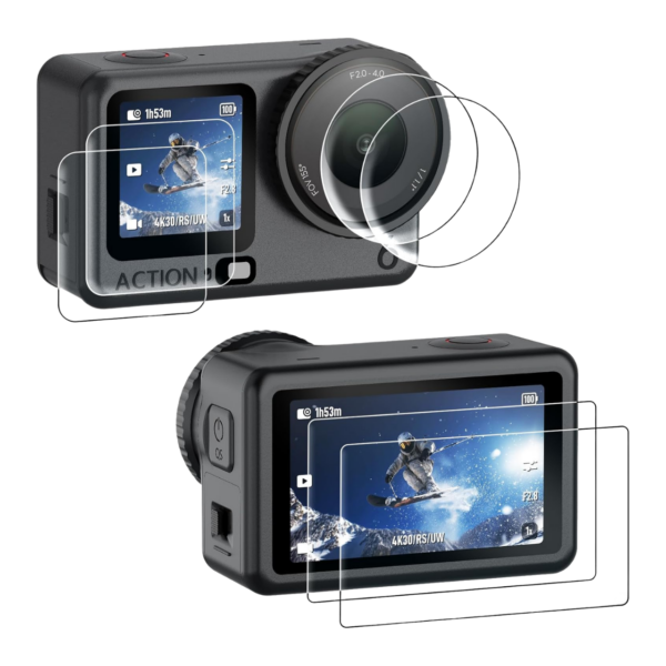 Telesin Tempered Glass Protector Set for DJI Osmo Action 6