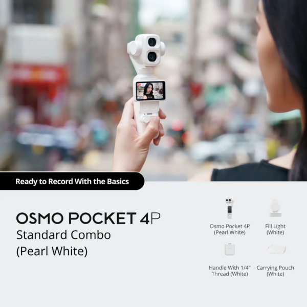 DJI Osmo Pocket 4P Standard Combo (Pearl White)