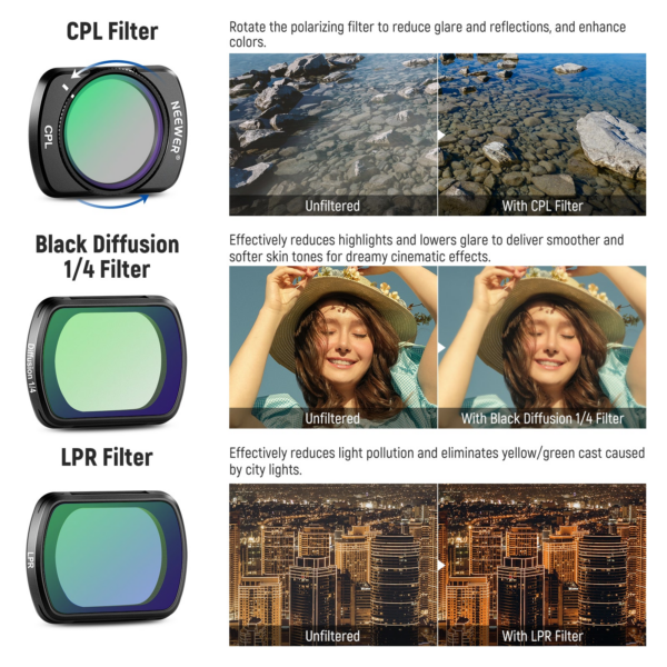 NEEWER 14 filters set for Dji Pocket  3